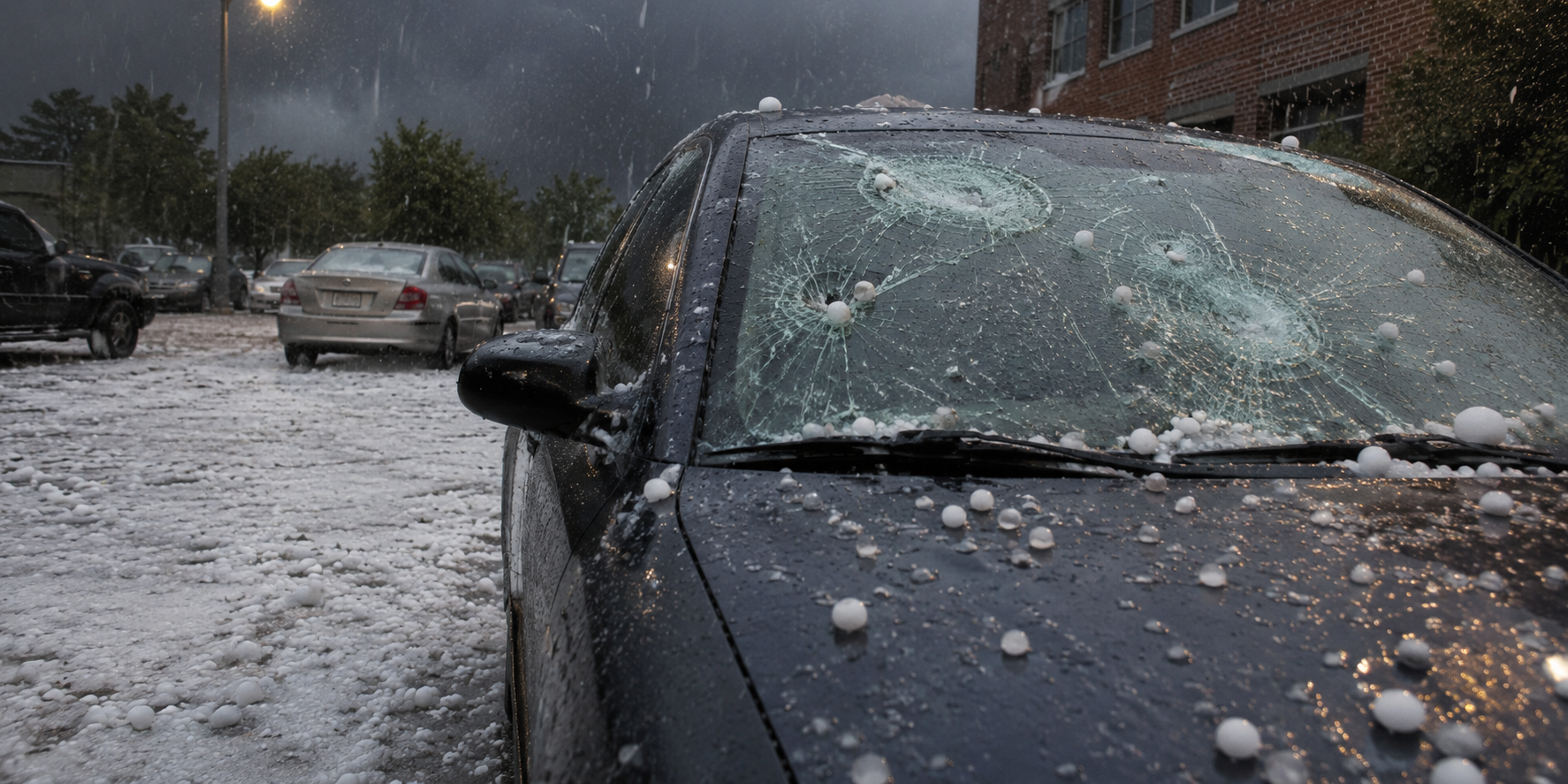 Large hailstones from a severe storm